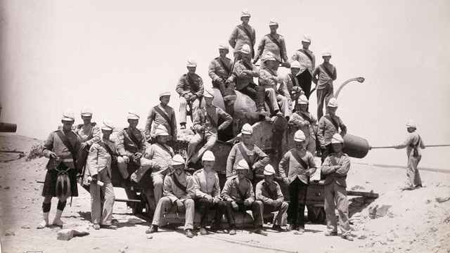 Soldats anglais en Egypte, vers 1885