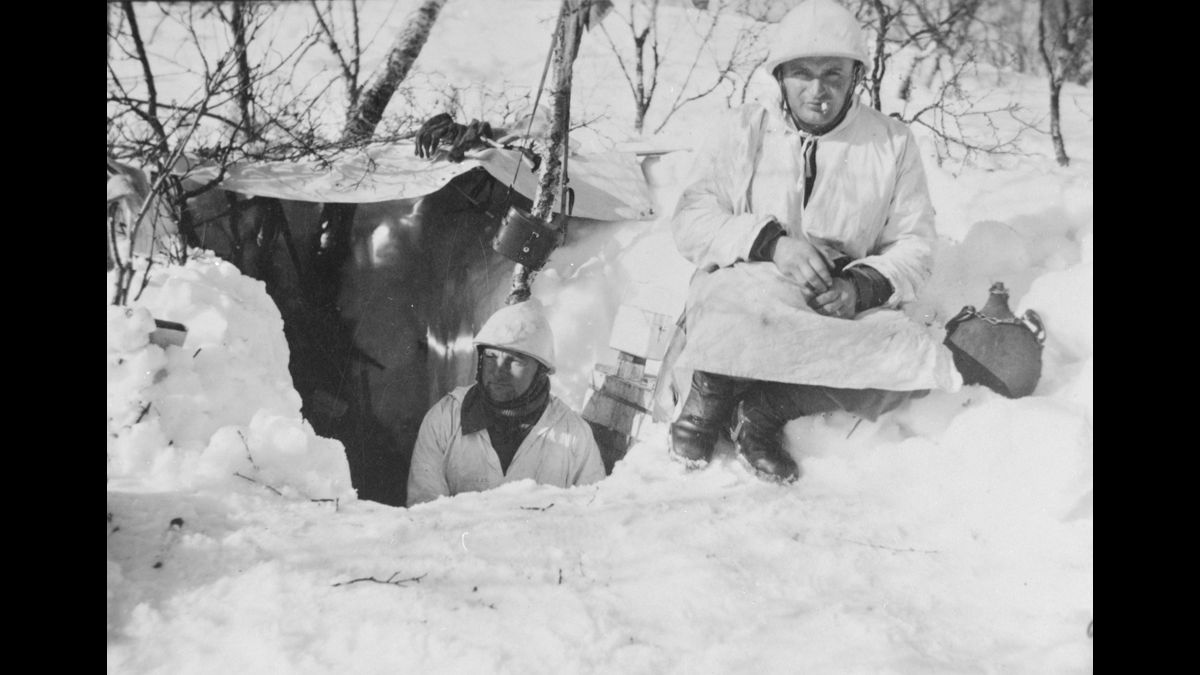 Campagne de Norvège, Narvik. 6e bataillon de chasseurs alpins (BCA) / © Photographe inconnu/6e BCA (bataillon de chasseurs alpins)/ ECPAD/Défense/ D233-10-3