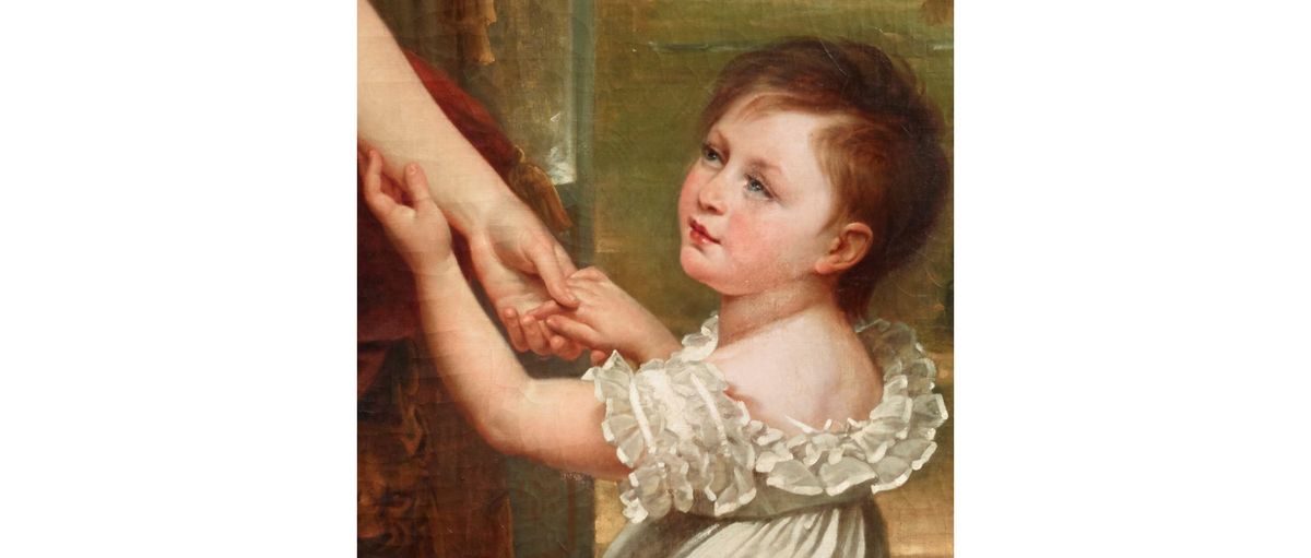 Detail of Josephine-Charlotte, daughter of the Countess and the General Lasalle, born in 1806, private collection.