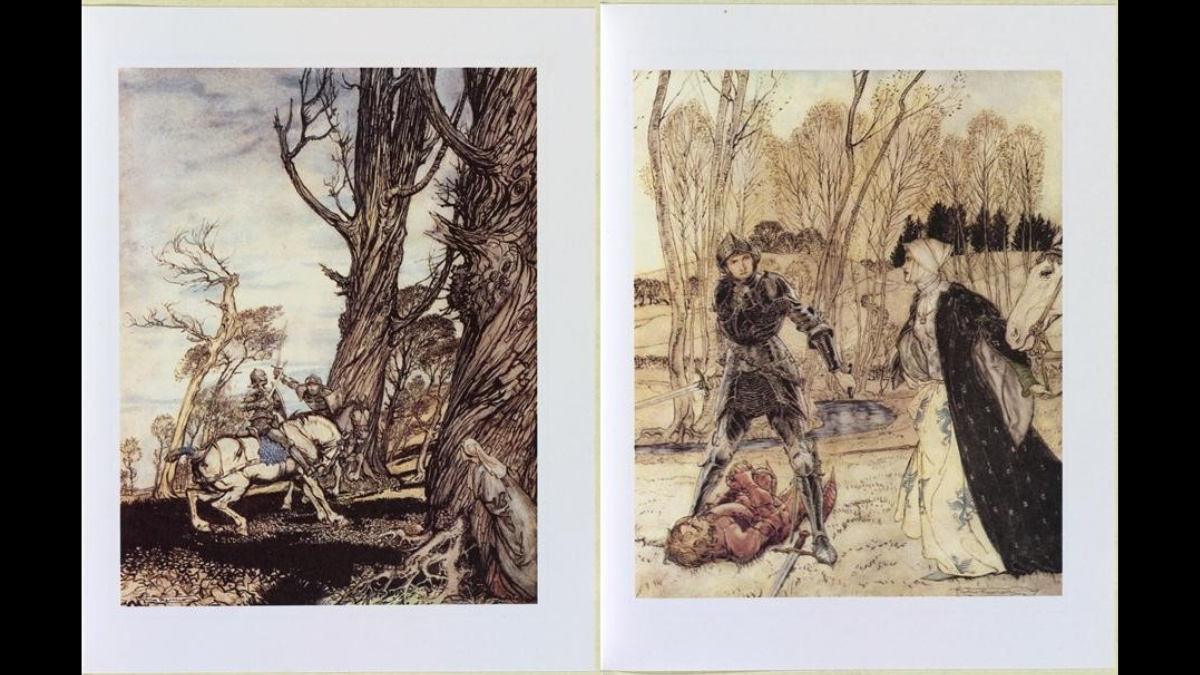 Arthur Rackham (1867-1939), "Le roi Arthur 1993", Royaume-Uni, Paris, BnF, département littérature et art