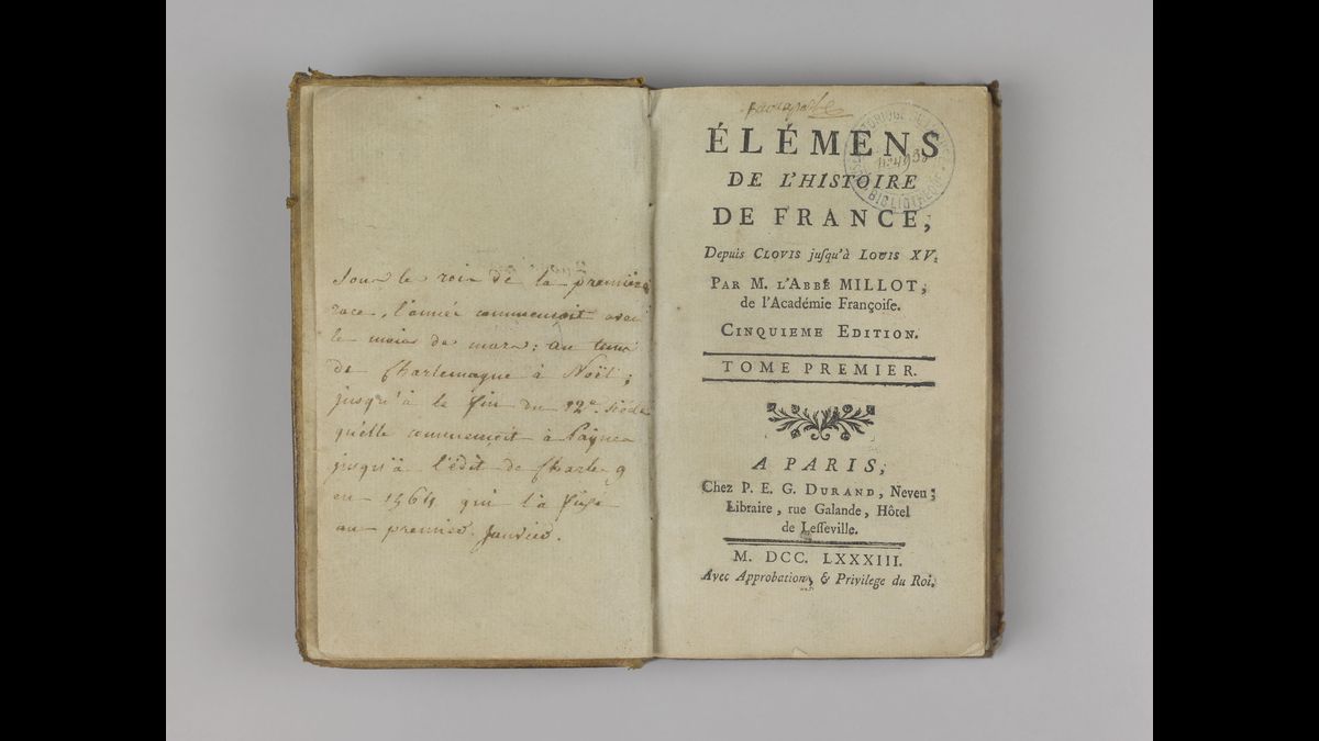"Eléments de l'histoire de France" depuis Clovis jusqu'à Louis XV, Abbé Millot (C) Paris - Musée de l'Armée, Dist. RMN-Grand