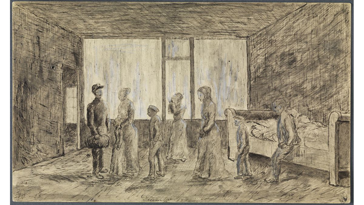 Le départ du soldat français pour la guerre, décembre 1870, Ernest Peulot (C) Paris - Musée de l'Armée, Dist. RMN-Grand Palais / Philippe Fuzeau